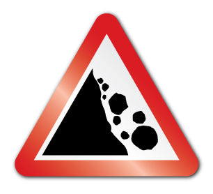 Falling rocks symbol (Post/Fence Fix) - Direct Signs