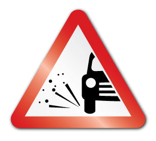 Loose chippings symbol (Self Adhesive) - Direct Signs