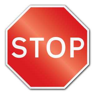 STOP octagonal 600mmx600mm (Rigid PVC) - Direct Signs