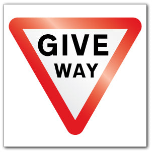 Give way 600mm (Post/Fence Fix) - Direct Signs