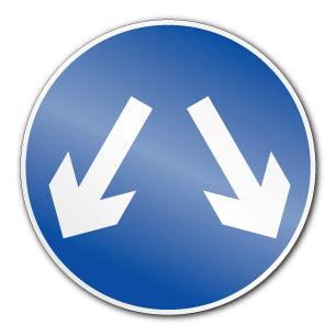 Either side symbol (Self Adhesive) - Direct Signs