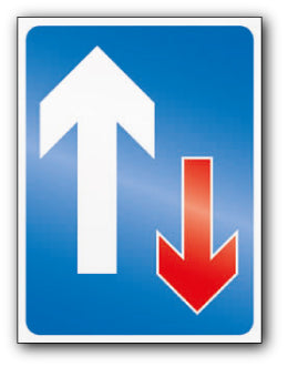 Priority over oncoming traffic (Self Adhesive) - Direct Signs