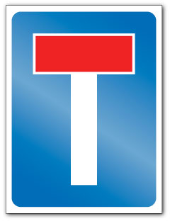 No through road 450mmx600mm (Post/Fence Fix) - Direct Signs