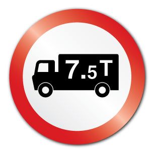 Max vehicle weight 600mmx600mm (Self Adhesive) - Direct Signs
