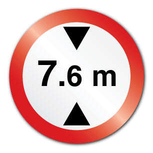 Height restriction 600mm (Post/Fence Fix) - Direct Signs