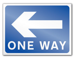 ONE WAY (left) (Self Adhesive) - Direct Signs