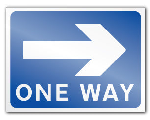 ONE WAY (right) (Post/Fence Fix) - Direct Signs