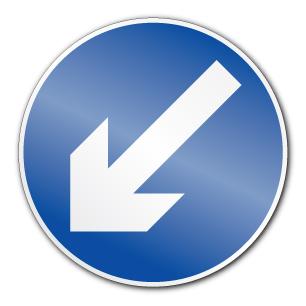 Traffic Signs - Keep Left - Direct Signs