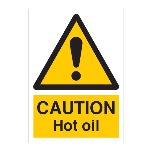 CAUTION Hot Oil Sign - Direct Signs