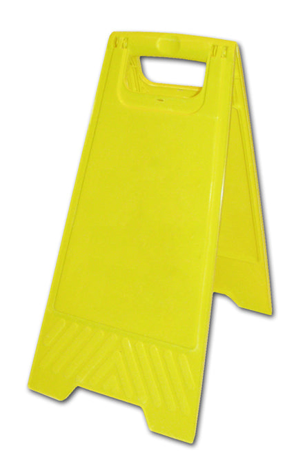 Bespoke Message yellow double sided floor standing sign. - Direct Signs