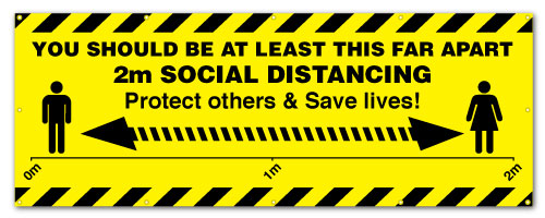 YOU SHOULD BE AT LEAST THIS FAR APART - Direct Signs