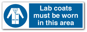 Lab coats must be worn in this area - Direct Signs