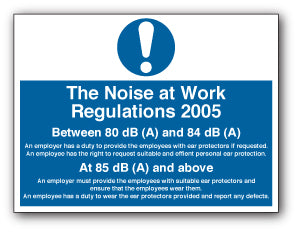 The Noise at Work Regulations 2005 - Direct Signs