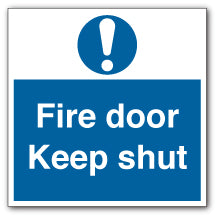 Fire Door Keep Shut Square Sign - Direct Signs