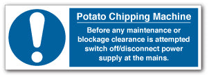 Potato Chipping Machine... - Direct Signs