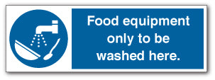 Food equipment only to be washed here. - Direct Signs