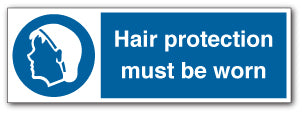 Hair protection must be worn - Direct Signs