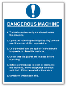 DANGEROUS MACHINE - Direct Signs