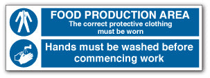 FOOD PRODUCTION AREA... - Direct Signs