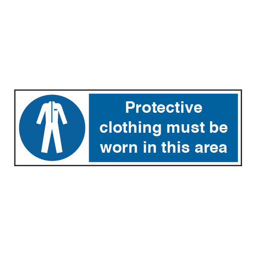 Protective Clothing Must Be Worn in This Area PPE Sign - Direct Signs