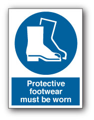 Protective footwear must be worn - Direct Signs