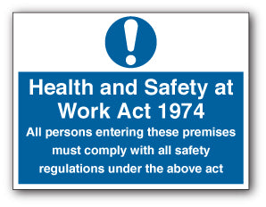 Health and Safety at Work Act 1974 - Direct Signs