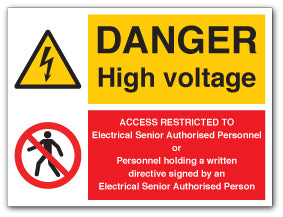 DANGER High Voltage Signs - Direct Signs