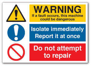 Machine Problem Sigange WARNING If a fault occurs, this machine could be dangerous... - Direct ...