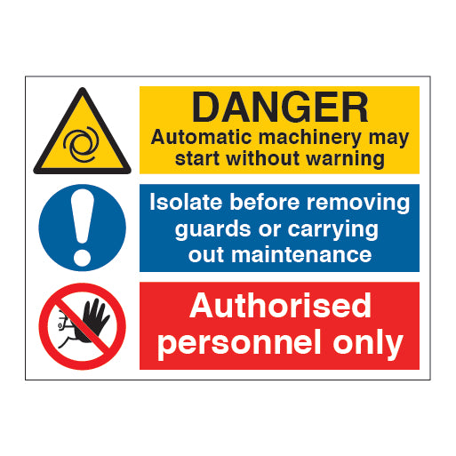 DANGER Automatic machinery Sign - Direct Signs