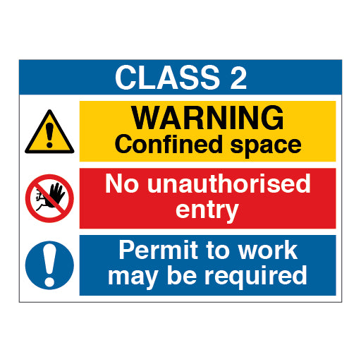 Class 2 Confined Space Sign - Direct Signs