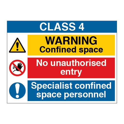 Class 4 Confined Space Sign - Direct Signs