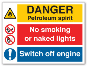DANGER Petroleum spirit... - Direct Signs