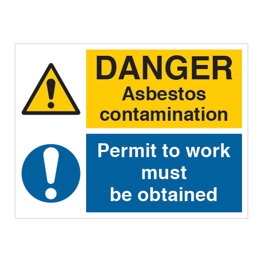 Danger Asbestos Contamination Sign - Direct Signs