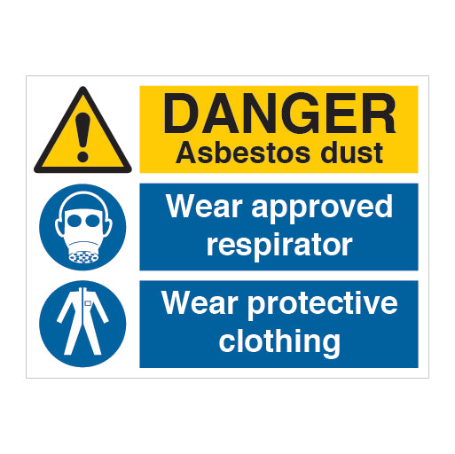 Danger Asbestos Dust Sign - Direct Signs