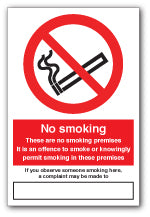 No smoking These are no smoking premises... - Direct Signs