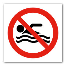 No swimming symbol - Direct Signs
