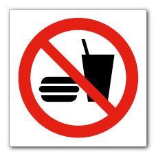 No eating or drinking symbol - Direct Signs