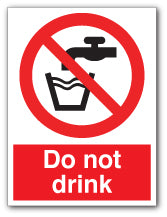 Do not drink - Direct Signs