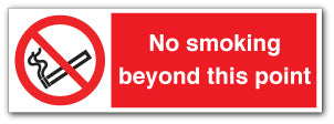 No smoking beyond this point - Direct Signs