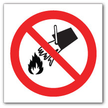 Do not extinguish with water symbol - Direct Signs