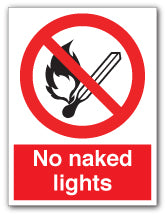 No naked lights - Direct Signs