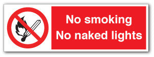 No smoking No naked lights - Direct Signs