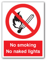 No smoking No naked lights - Direct Signs