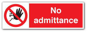No admittance - Direct Signs