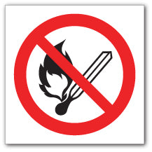 No naked lights symbol - Direct Signs