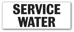 SERVICE WATER - Direct Signs