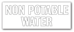 NON POTABLE WATER - Direct Signs