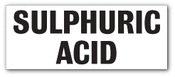 SULPHURIC ACID - Direct Signs