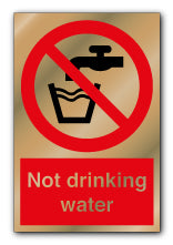 Prestige Silver - Not Drinking Water Sign - Direct Signs