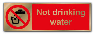 Prestige Silver - Not Drinking Water Sign - Direct Signs